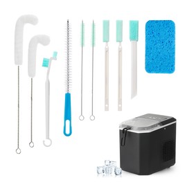 AIEVE Ice Machine Cleaner Brush Sets, 10 Pcs Ice Maker Cleaner Tools Kits with Crevice Cleaning Brush and Scrub Sponge