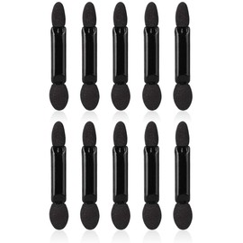 10Pcs Black Double-sided Sponge Eyeshadow Brush Mini Stick Brushes Travel Eye Makeup Brush Eyeshadow Brushes