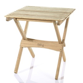 BYER OF MAINE Pangean Folding Wooden Side Table – 22" L x 20" W x 20" H – Portable Compact Outdoor Table – Folding Hardwood Table for Patio, Porch, Balcony, Camping & Garden Use