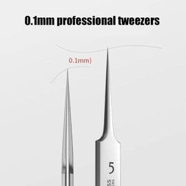Professional Stainless Steel Blackhead Remover Kit - 3Pcs Precision Pimple Extractor Tweezers with Storage Case | Acne Removal Tools for Estheticians and Home Skincare