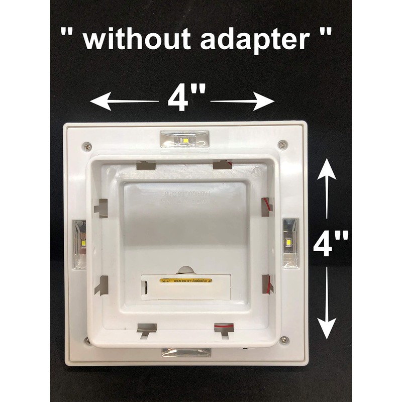 RELIGHTABLE Solar (4-Pack) Low Profile Black/White Will Fit 3.5"X3.5" and