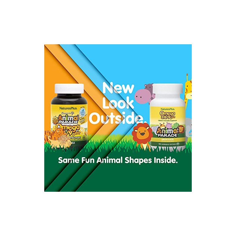 Natures Plus - Animal Parade Junior Omega 3-6-9 Lemon Flavor