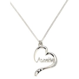 Auntie Heart Shape Charm Pendant/Necklace with Love Card by Sterling Effectz