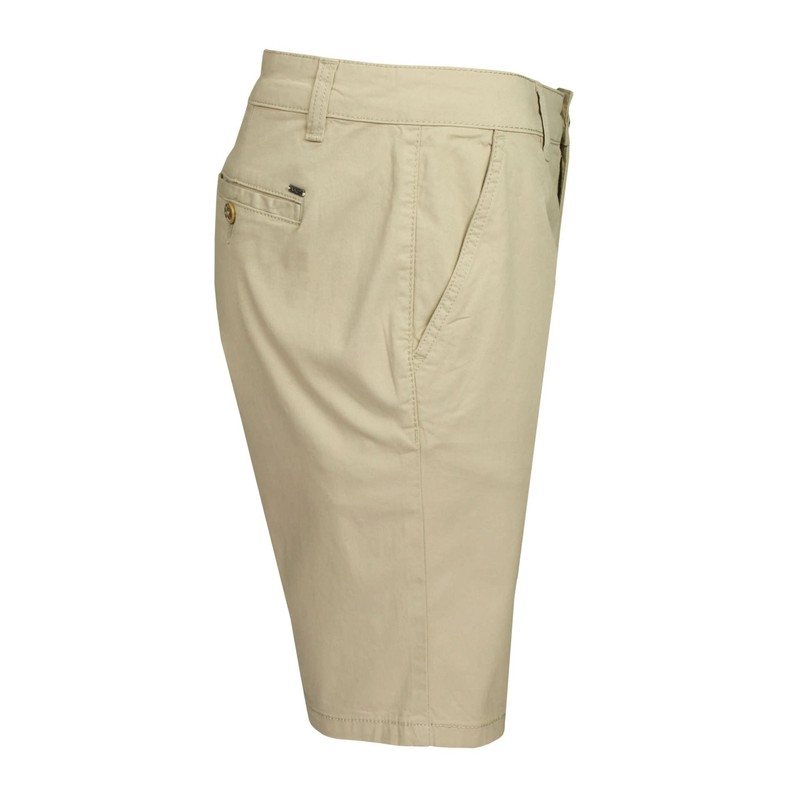 Xact Men's Stretch Cotton Chino Shorts - Regular Fit, stone