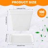 100 Pieces 4 Inch Flower Pots Square Plants Nursery Pot