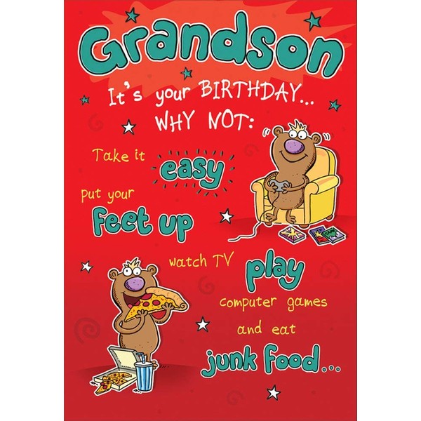 Birthday Card Grandson - 9 x 6 inches - Piccadilly