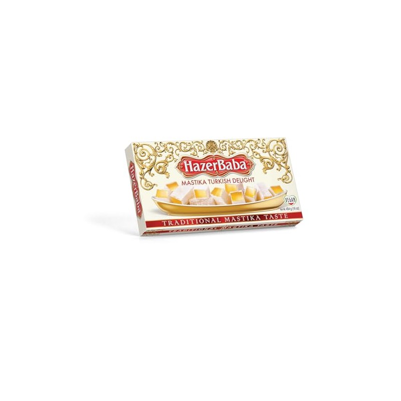 Hazer Baba Turkish Delight Candy, Gourmet Mastika Traditional Lokum, Unique