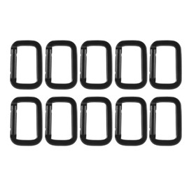 Ahvqevn Mountaineering Button, D-Shaped Spring Buckle, Multifunctional Square Carabiner, Aluminum Backpack Buckle, High Keychain