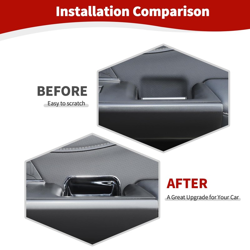 JOSHELA for F150 Inner Door Handle Cover Bowl Trim for