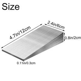 DNVOTRES 8PCS Metal Wedge Shims Triangle Flange Wedge Steel Wedges for Welding 6.3 x 2.4 x 0.79 inch Silver Metal Flange Wedges Pipe Fitting Welding Steel