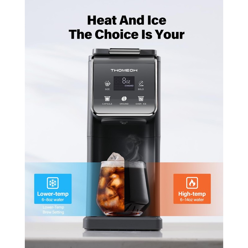 TWOMEOW K Cup Coffee Maker With Bold Setting, Single Serve
