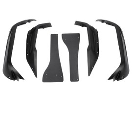 HECASA Fender Flares Compatible with 2014-2023 Yamaha Viking VI Extended Mud Flap Guard Kit Replacement for 1XDF15E0T000 Plastic Black