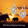AXELUNA Elephant Earrings for Women 925 Sterling Silver Elephant Leverback