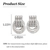 Clip On Earrings for Women Chunky Gold Silver Knot Stud
