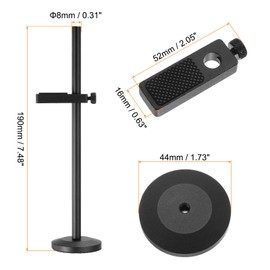 sourcing map Graphics Card GPU Support Bracket, GPU Stand Holder Vertical Base 10-170mm Adjustable Brace for Desktop Video Card with Level, Aluminum Black
