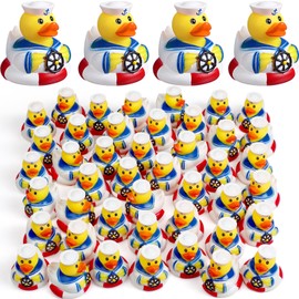 Jerify 48 Packs Cruise Ships Rubber Ducks 2 Inch Nautical Rubber Duck Bulk Cruise Ducks Sailing Rubber Ducks Cruise Ship Toy for Carnival Party Gift Classroom Incentives Bath Tube Pool Toy