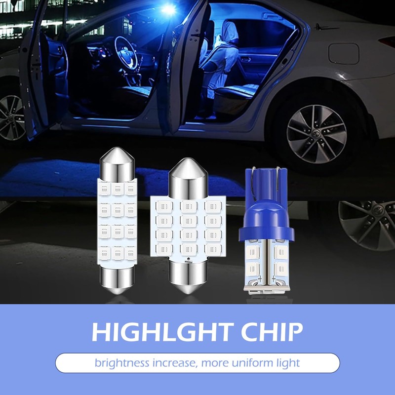 Bawkars 24 PCS Car Led Lights Interior, Dome Light LED