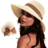 DRESHOW Sun Hats for Women Travel Fedora Foldable Beach Sun