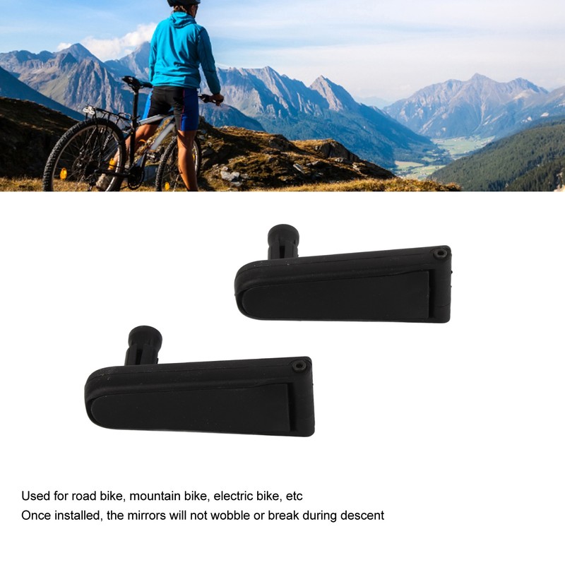 1 Pair Bike Rearview Mirror Plastic Handle Foldable 360 Degree