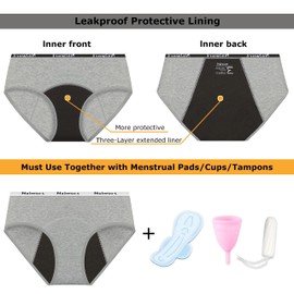 Nalwort - Ropa interior de algodón para mujer, 5 unidades, Color-6, M