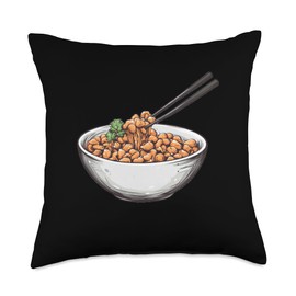 Natto Design Throw Pillow