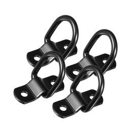 INFINAUTO 4pcs D Ring Tie Down Anchor 1/4" Diameter for Trailer Cars Black Durable Material Stylish Design