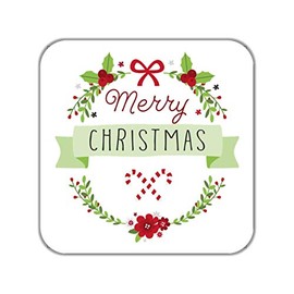 Merry Christmas Stickers, Labels for Party Favors, Custom Gift Tags, Choice of Pack Size
