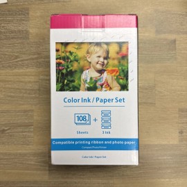 Canon KP-108IN Selphy Color Ink 4x6 & Paper Set for SELPHY CP910 CP900