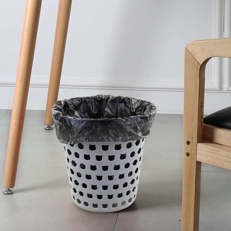 Yuright 5 L Small Bin Liners Bags, Black Trash Bag,