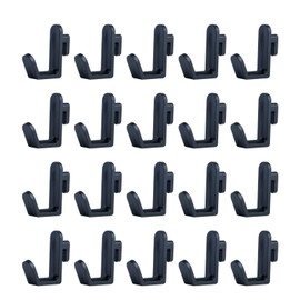 QYNuLi 20 Pcs Pegboard Hooks J Hook Style Hooks Plastic Peg Locks for Storing and Organizing Tool Accessories(Black)
