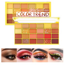 Eyeshadow, 24 Colours, Eyeshadow Palette, Matte Shimmer, Eyeshadow Nude Tones, Rainbow Colour Board, Make-Up Palette, Durable Waterproof Matte Eyeshadow Palette Cosmetics (02)