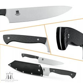 Brooklyn Knife Co. Chef Knife -Carbon Fiber Ed.- Japanese AUS-08 HC Steel 8-Inch