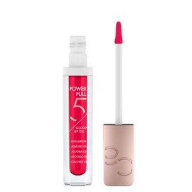 Catrice Power Full 5 Glossy Lip Oil, Lip Gloss, No. 040 Raspberry Glow, Red, Nourishing, Colour-Adapting, with Oils, Radiant, Natural, Shiny, Translucent, Vegan, No Alcohol (4.5 ml)