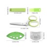 Hitopin 2 x stainless steel kitchen scissors, 5 blades herb