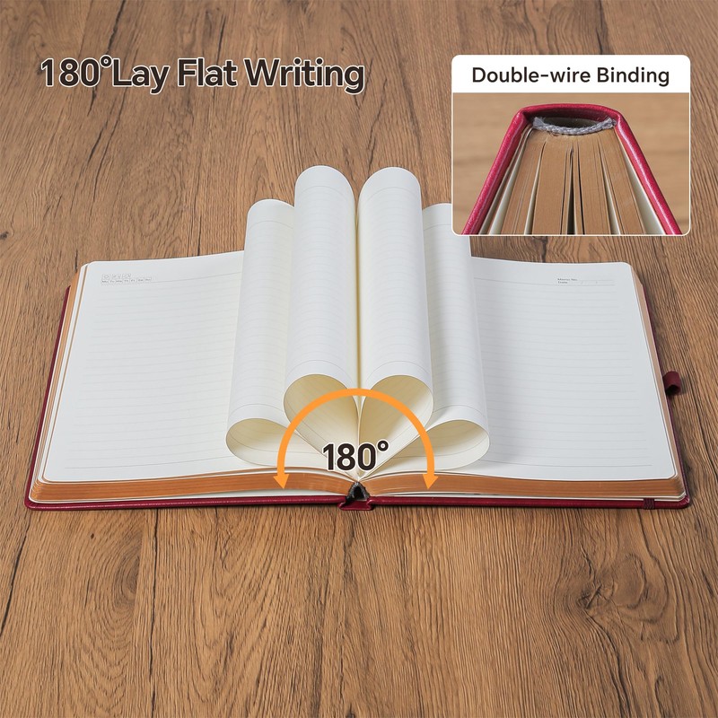 ZXHQ A5 360 Pages Lined Journal Notebooks with Pen, Journals