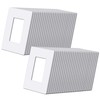 (50 Pack) BESTTEN USWP6 Matte Snow White Screwless Wall Plate,