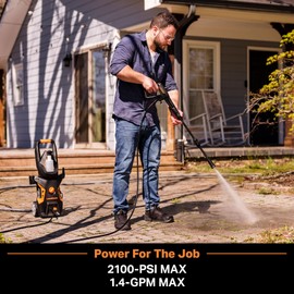 LawnMaster LT306-1800C Electric Pressure Washer 13 Amp 1.4 GPM 2100 Max PSI with Foam Bottle CSA Certified