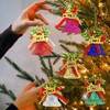 Zueyen Pack of 6 Christmas Tree Bells, 4.2 cm Hanging