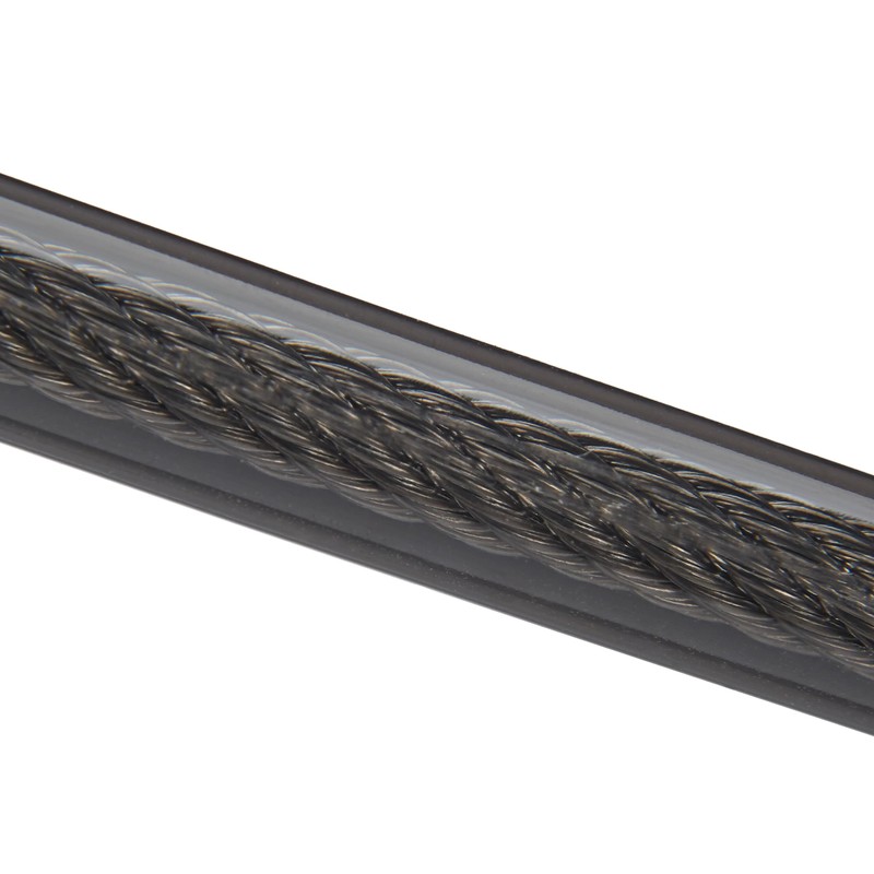 Relaxdays Loop Cable 1 m Coated Steel Cable with Eyelets