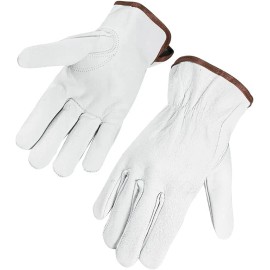 Leather Line 36 Pairs,Heavy Duty Goatskin Leather Gloves Working, Safety, Durable (PPE) M