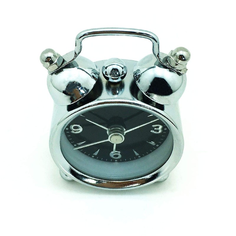 TFA Dostmann Analoger Mini-Nostalgie Metall Wecker, 60.1000.01, klein und handlich,