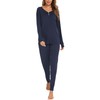 Sopesil Women's Pyjamas Long Cotton Winter Sleepwear Comfortable Set Loungewear