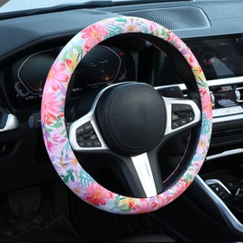 Tan Duck Camo Steering Wheel Cover Auto Steering Wheel Protector, Anti-Slip, Breathable, Absorbing Sweat, Universal Camo Car Accessories 14.5–15 inch,Fit for Most Car, Trucks, SUV