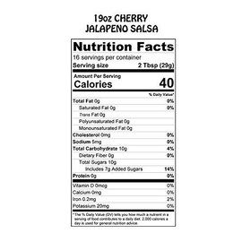 Original Cherry Salsa by Brownwood Acres (Original) - Handcrafted in Michigan's Cherry Capital - (19 Ounce) Jar