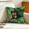 Joymaison 18x18 Set of 4 Tropical Green Leaves Throw Pillow