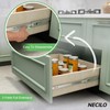 NECILO Push-to-Open Drawer Runners 350 mm, Stainless Steel, 45 kg