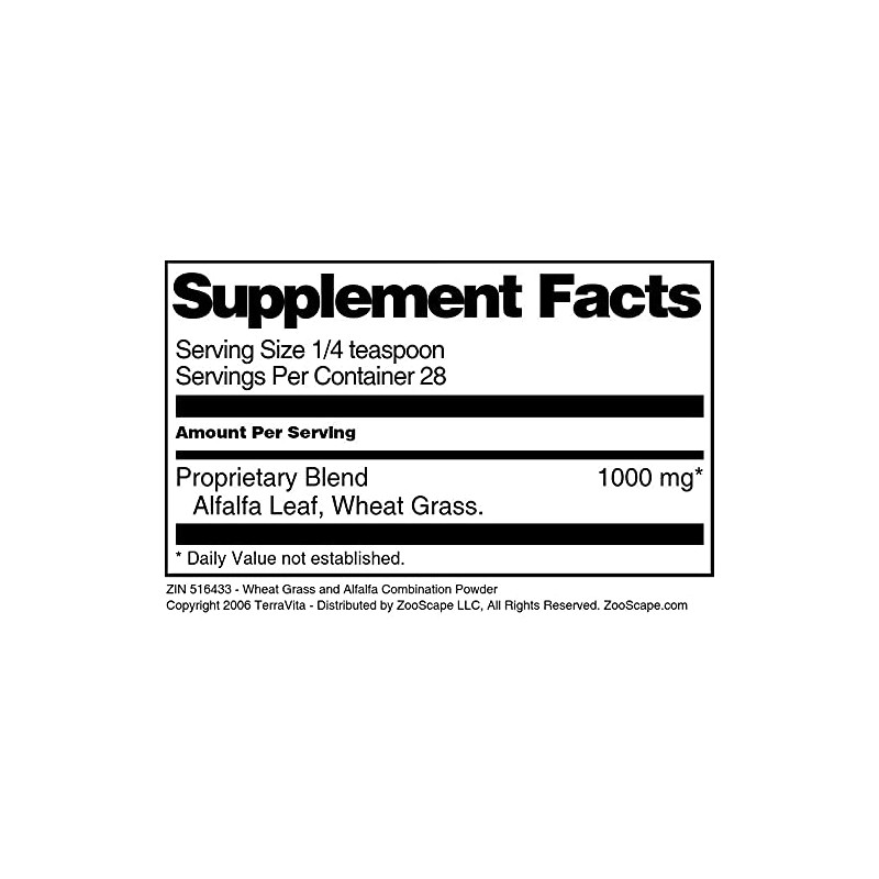 Wheat Grass and Alfalfa Combination Powder (1 oz, ZIN: 516433)