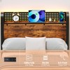 Furnulem Bed Frame Twin Size with LED Lights & Charging