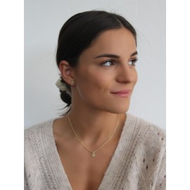 My Gold Justina Women's / Girls' Pendant (Without Chain) Real Yellow Gold 375 Gold (9 Carat) / 925 Sterling Silver Mini Small Round, Yellow Gold, No Gemstone