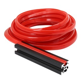 BLCCLOY 4 Meters 8mm 3030 Series 1515 15 Series Aluminum Extrusion 8mm Aluminum Profile Slot Cover Flat Seal for 8mm Slot Seal Strip 30mm x 30mm and 1.5 inch x 1.5 inch Aluminum Extrusion Rail-Red